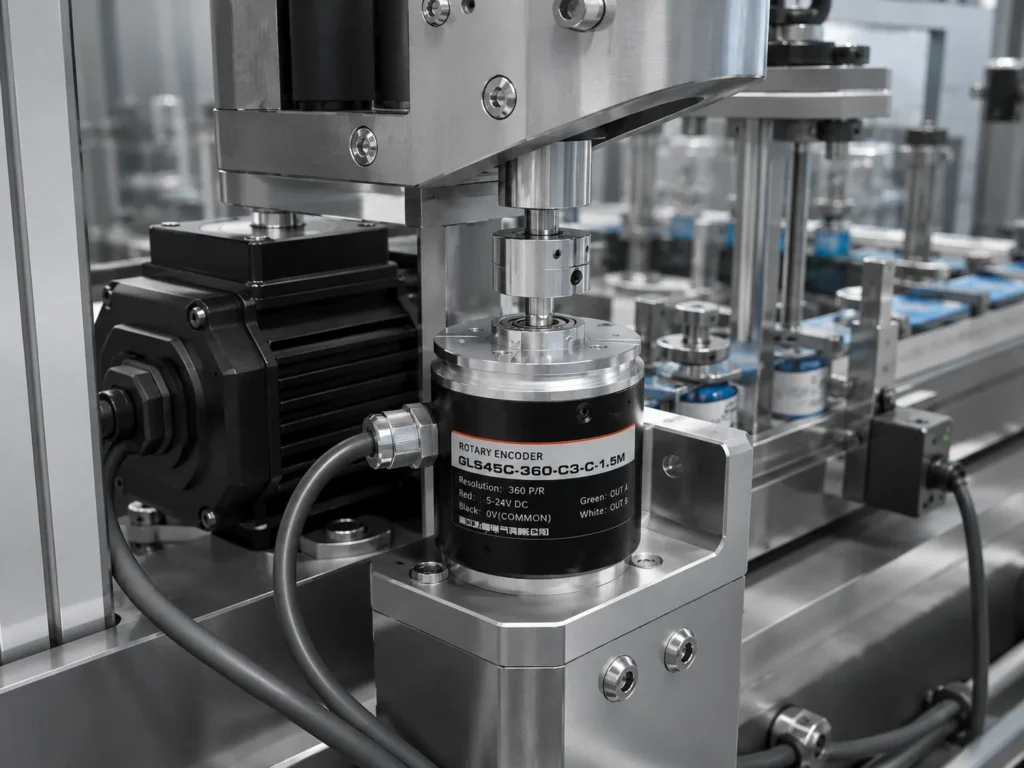 Industrial applications of hollow shaft rotary encoders