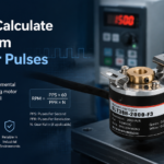 GLT38B incremental rotary encoder measuring calculate RPM from encoder pulses in an industrial automation setup